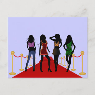 Fashion Girls sur la carte postale Tapis rouge