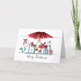 Fashion Illustrated Christmas Card Santa's Helper Feestdagen Kaart