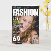 Fashion Personalized Magazine Cover Kaart (Gele Bloem)