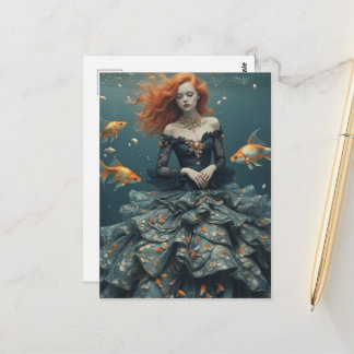 Fashion Photography With Goldfish Briefkaart