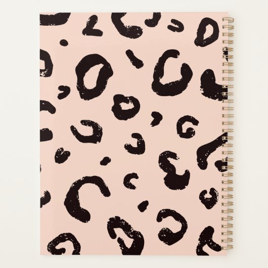 Fashion Pink Leopard Motif et nom du script (Dos)