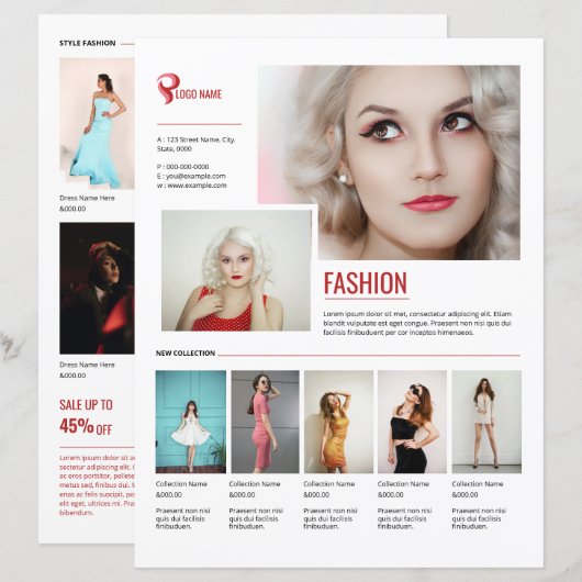 Fashion Product Promotion Flyer Template (Devant / Derrière)