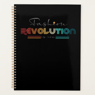Fashion Revolution Retro Typografisch Notitieboek