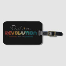 Fashion Revolution Retro Typografische Zwarte Baga
