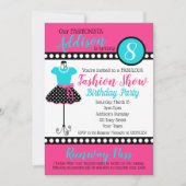 Fashion Show Anniversaire Invitation (Devant)
