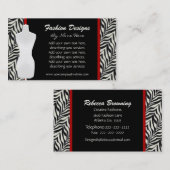 Fashion Zebra Carte de visite d'impression (Devant / Derrière)