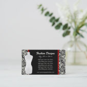 Fashion Zebra Carte de visite d'impression (Debout devant)