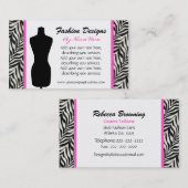 Fashion Zebra Carte de visite d'impression (Devant / Derrière)