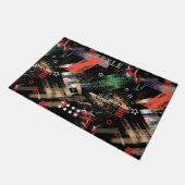 Fashionable abstract grunge deurmat (Schuin)