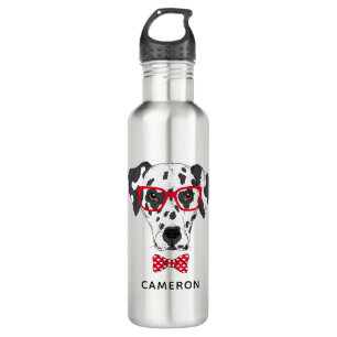 Fashionable Dalmatian   Jouw namen toevoegen Waterfles