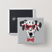 Fashionable Dalmatian Vierkante Button 5,1 Cm (Voorkant /achterkant)