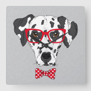Fashionable Dalmatian Vierkante Klok