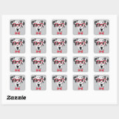 Fashionable Dalmatian Vierkante Sticker (Vel)