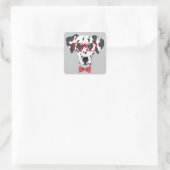 Fashionable Dalmatian Vierkante Sticker (Tas)