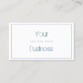 Fashionable Elegant White met Trendy Modern Lijst Visitekaartje (Voorkant)