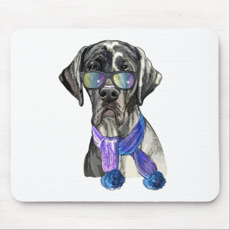 Fashionable Great Dane hipster Muismat