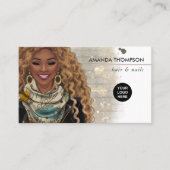 Fashionable Hair en Beauty African American Visitekaartje (Voorkant)