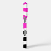 Fashionable Hot Pink en Black Zebra Print Case-Mate iPhone Case (Achterkant / Rechts)