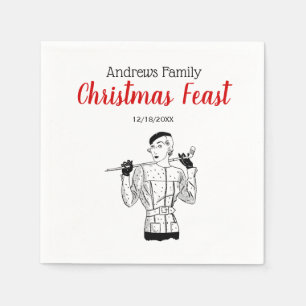 Fashionable Lady Golfer met Golf Club uit de jaren Servet