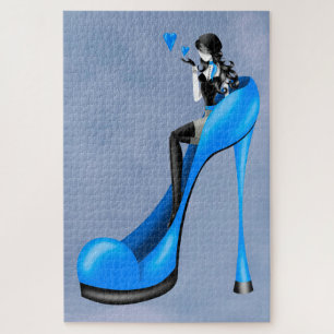 Fashionable Lady in Stiletto Jigzaag Puzzle Legpuzzel