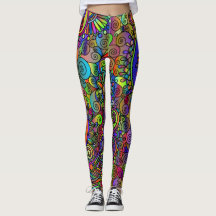 Fashionable leggings in psychedelia stijl