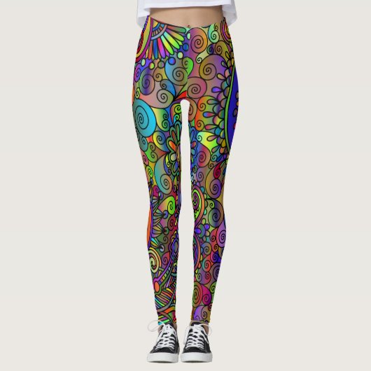 Fashionable leggings in psychedelia stijl (Voorkant)