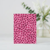 Fashionable leopardehuid fluffelbont, effect briefkaart (Staand voorkant)