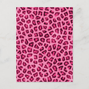 Fashionable leopardehuid fluffelbont, effect briefkaart