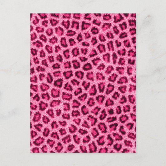 Fashionable leopardehuid fluffelbont, effect briefkaart (Voorkant)
