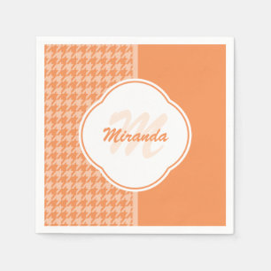 Fashionable Oranje Sound Bar Monogram en Naam Servet
