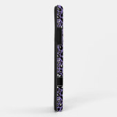 Fashionable Paarse luipaard afdrukken en kant Case-Mate iPhone Case (Achterkant/rechts)