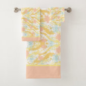 Fashionable Paint Splash Bath Towel Set Bad Handdoek (Insitu)