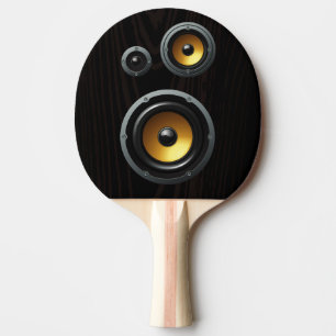 Fashionable Retro Wood Grain Speaker Trio Tafeltennisbatje
