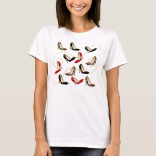 Fashionable Stilettos & Pearls Dames T-Shirt