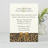 Fashionable Wild Jaguar Pattern Weddenschap Kaart (Staand voorkant)