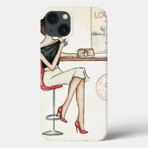 Fashionable Woman Drink wijn iPhone 13 Hoesje