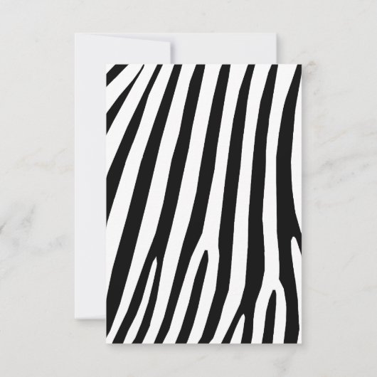 Fashionable Zebra Pattern Weddenschap RSVP Card (Achterkant)