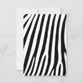 Fashionable Zebra Pattern Weddenschap RSVP Card Kaartje (Achterkant)