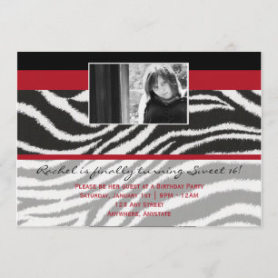 Fashionella in Zebra Invitation