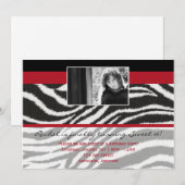 Fashionella in Zebra-uitnodiging Kaart (Voorkant / Achterkant)