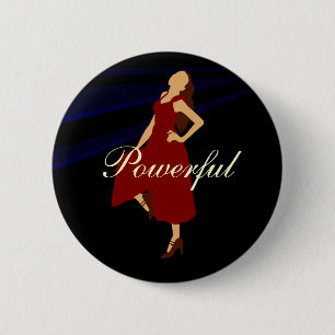 Fashiongirl in het rood ronde button 5,7 cm