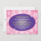 Fashionista Anniversaire Fête Invitation (Dos)