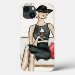Fashionista die Wijn drink iPhone 13 Hoesje