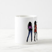 Fashionista Fashion Girls Silhouette Mug (Centre)