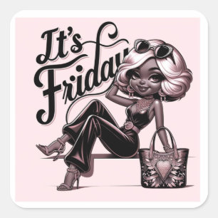 Fashionista Friday Vibes Sticker 🎀