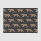 Fashionista Gold Black Glitter Tiger Pattern Tissuepapier (Voorkant)