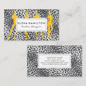 Fashionista | Luipaardprint | Mode Model Visitekaartje (Voorkant / Achterkant)