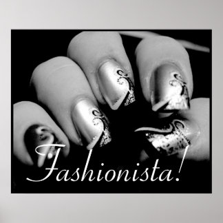 Fashionista Nail Art Poster
