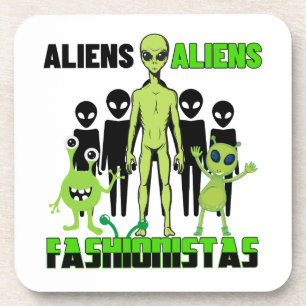 fashionistas Aliens. Dessous de verre en plastique