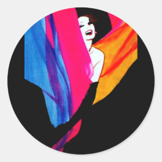 FashionMagCover-RGruauTextiles1 Ronde Sticker